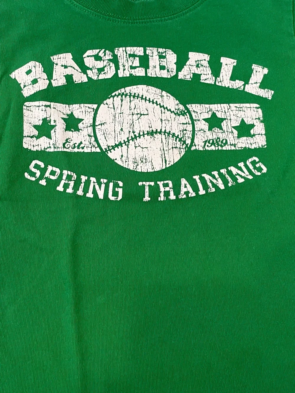 The Children’s Place Green, Baseball Shirt. Boys size 3T.